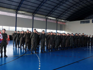 Solenidade de entrega da boina aos soldados do CMSM