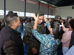 Solenidade de entrega da boina aos soldados do CMSM