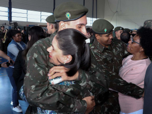 Solenidade de entrega da boina aos soldados do CMSM