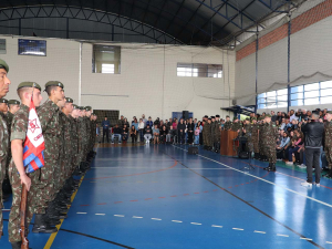 Solenidade de entrega da boina aos soldados do CMSM