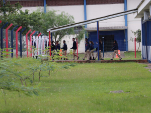 Treinamento do plano de evacuação do CMSM